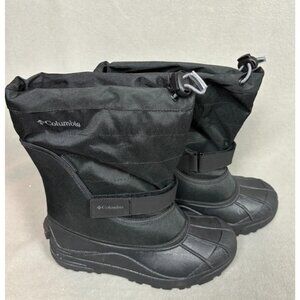Columbia Powderbug Plus II Kids' Waterproof Snow Boots boys Black 5 NWOB